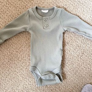 Jamie Kay 0-3 Months Sage Long Sleeve Onesie